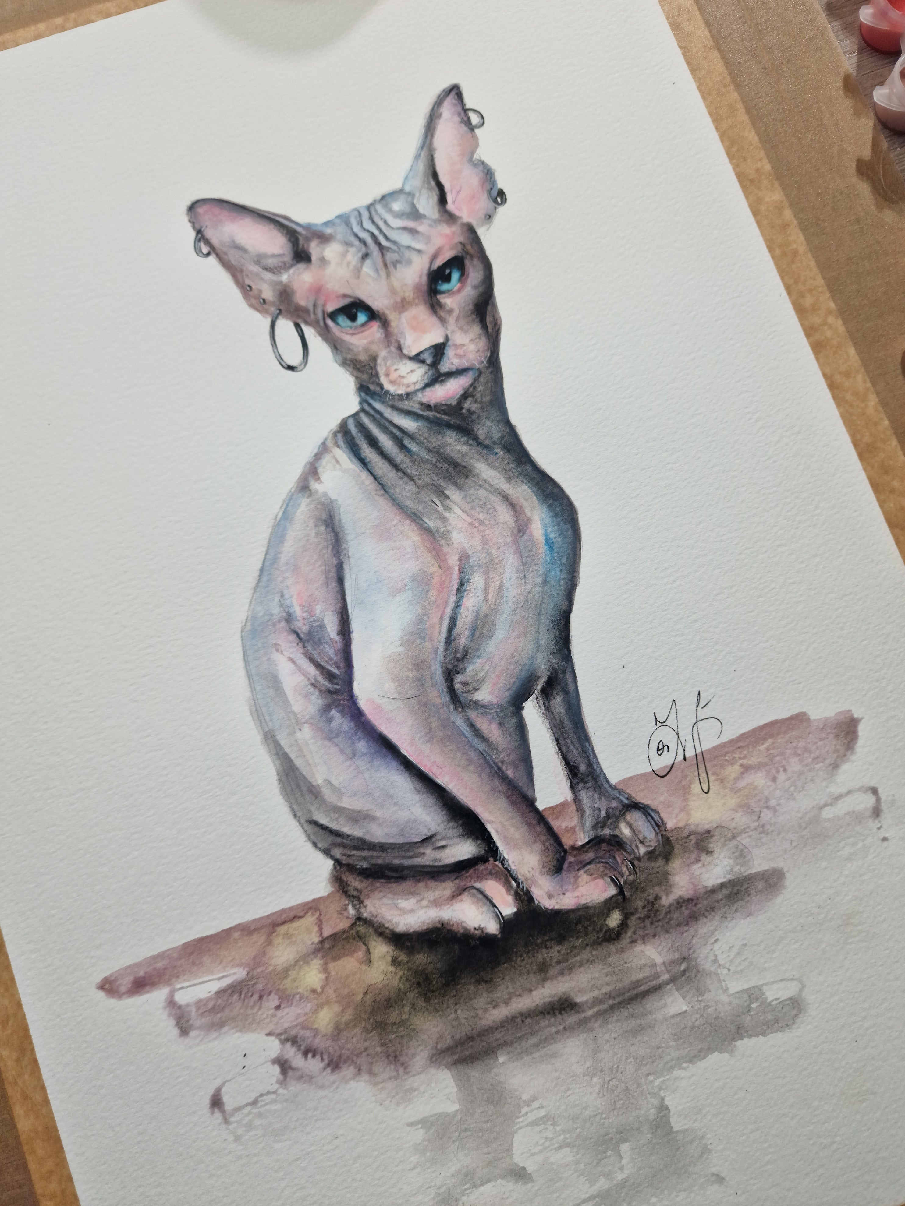 Art Print: The Sphynx Cat