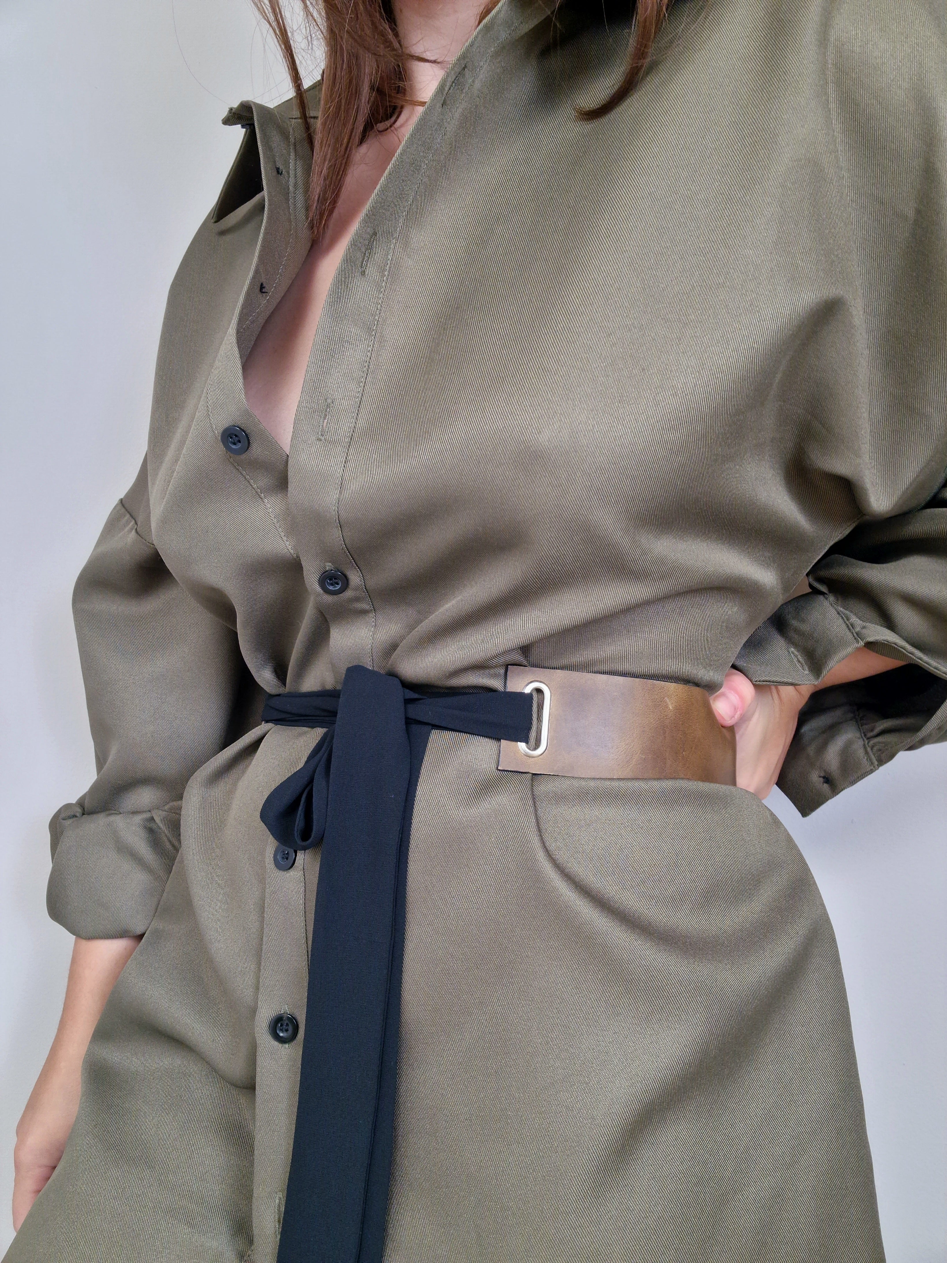 Genuine leather belt for women- Light brown