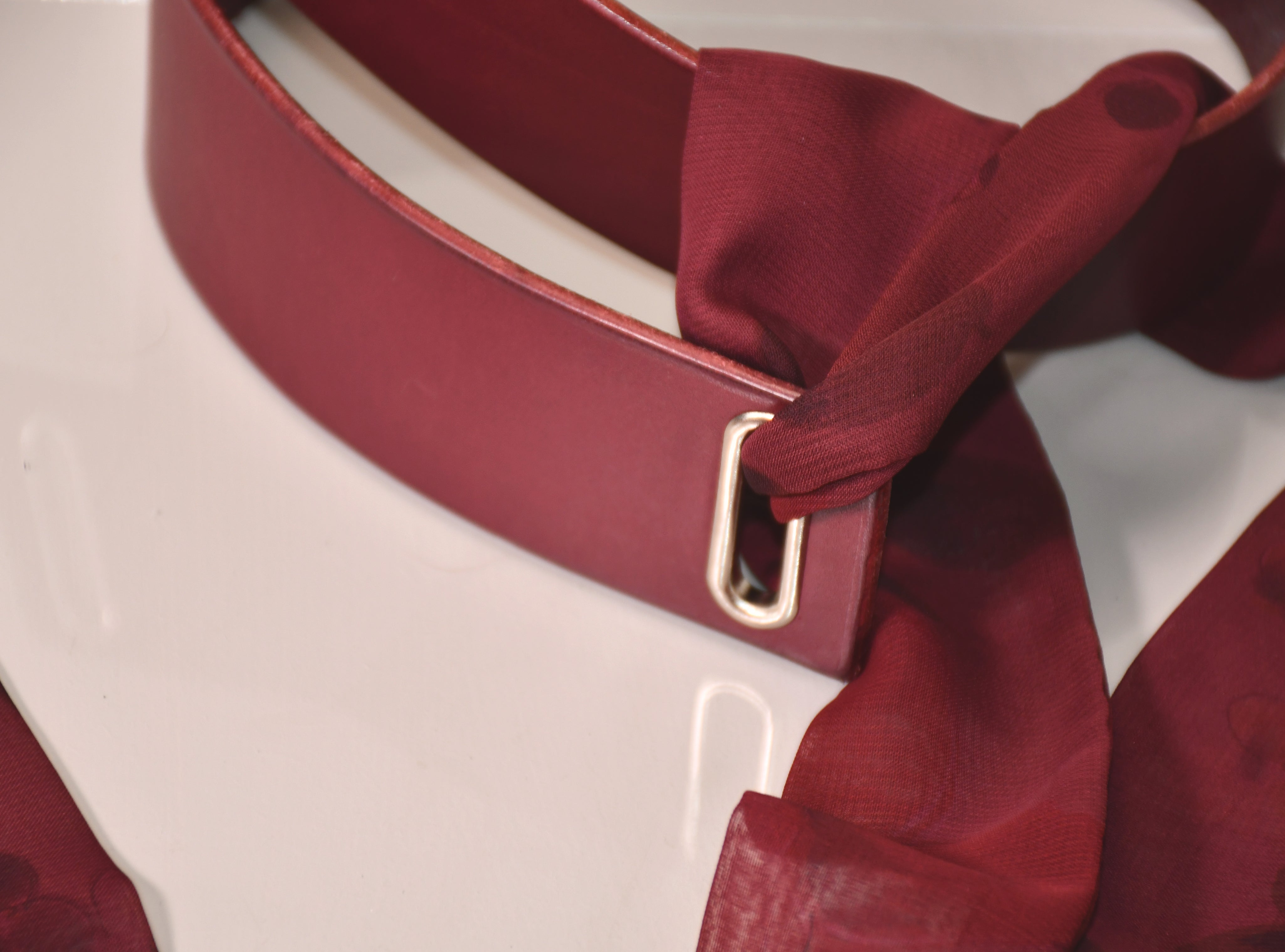 red genuine leather belt for women dress hand made belt 