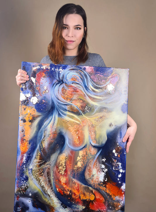 Original painting on canvas: "Cosmic Energy" 60x80cm