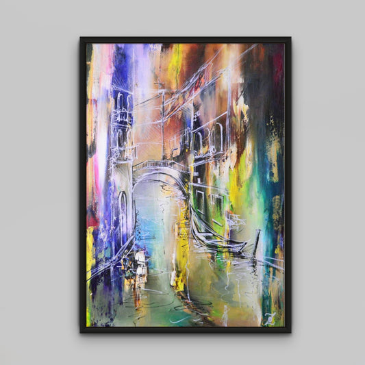 Art Print: Abstract sketch modern Venice Architectural sketch, illustration