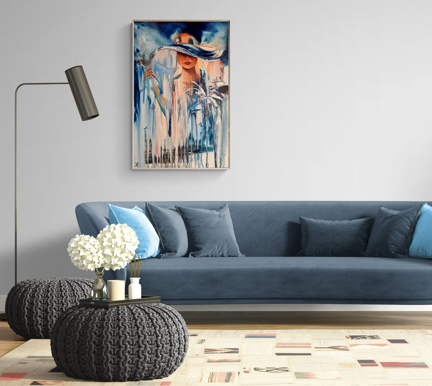 Original painting on canvas: "On a Rainy Day" 60x90cm
