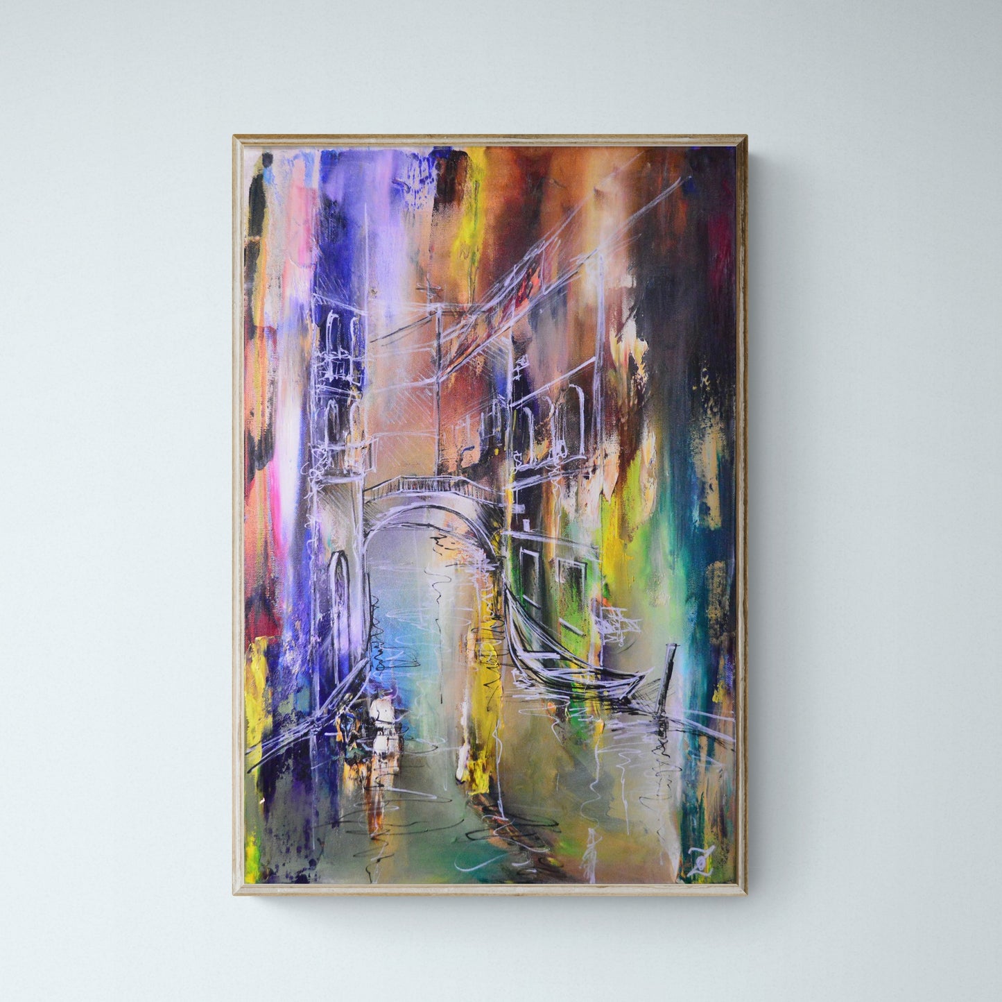 Original Abstract Painting on Canvas 60x40cm "See Through"