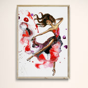 Art Prints: Fashion portrait illustration ballet dancers