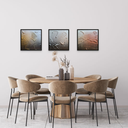 Original Framed Abstract Triptych